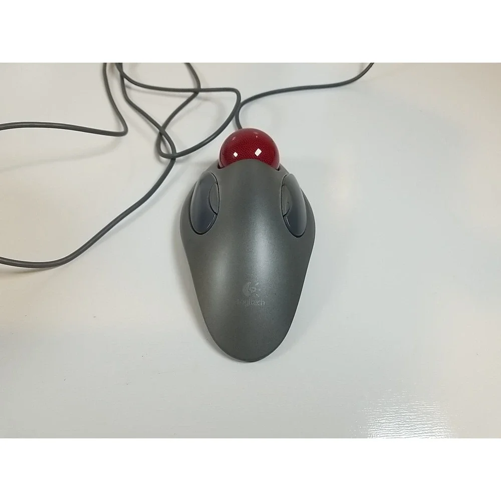 Logitech T-BC21 Trackman Marble Mouse  USB Wired Tested and Works